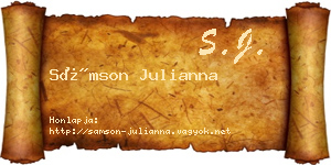Sámson Julianna névjegykártya