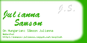 julianna samson business card